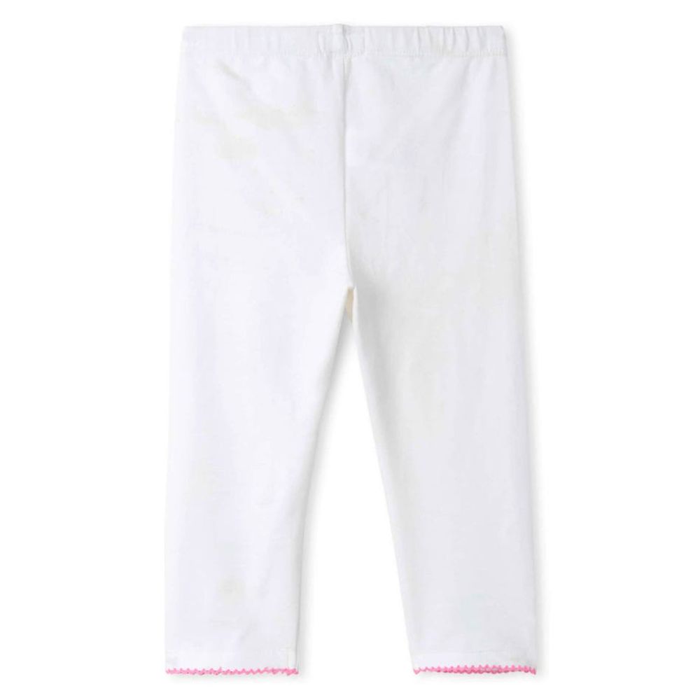 White Basic Capri Leggings 3-8y