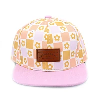 Flowers Plaid Snapback 6-24m