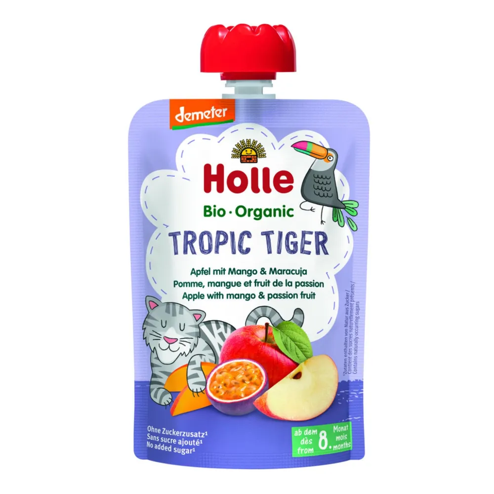 Organic Pouch - Tropic Tiger - Apple with Mango & Passion fruit (from 8 months)