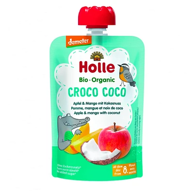 Purée Bio - Croco Coco - Pomme avec Mangue & Noix de coco (À partir de 8 mois)