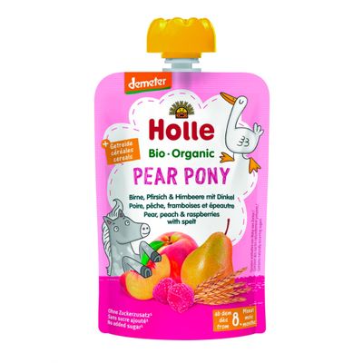 Organic Pouch - Pear Pony - Pear, Peach, Raspberries with Spelt (from 8 months)