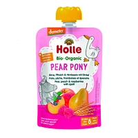 Purée Bio - Pear Pony - Poire, Pêche, Framboises & Épeautre (À partir de 8 mois)