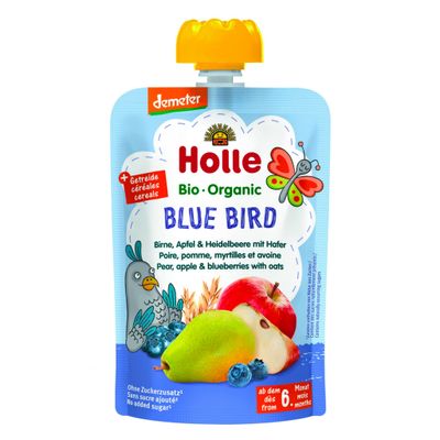 Organic Pouch - Blue Bird - Pear, Apple & Blueberries with Oats (from 6 months)