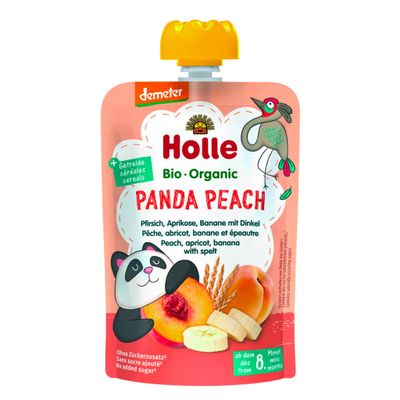 Organic Pouch - Panda Peach - Peach, Apricot, Banana with Spelt (from 8 months)