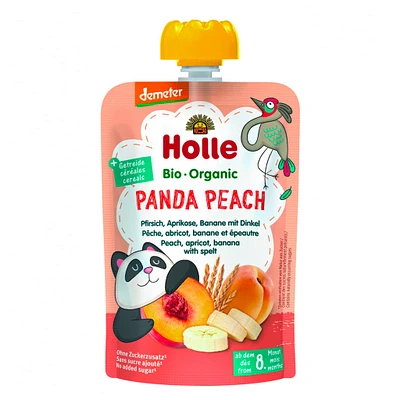 Purée Bio - Panda Peach - Pêche, Apricot, Banane avec Épeautre (À partir de 8 mois)