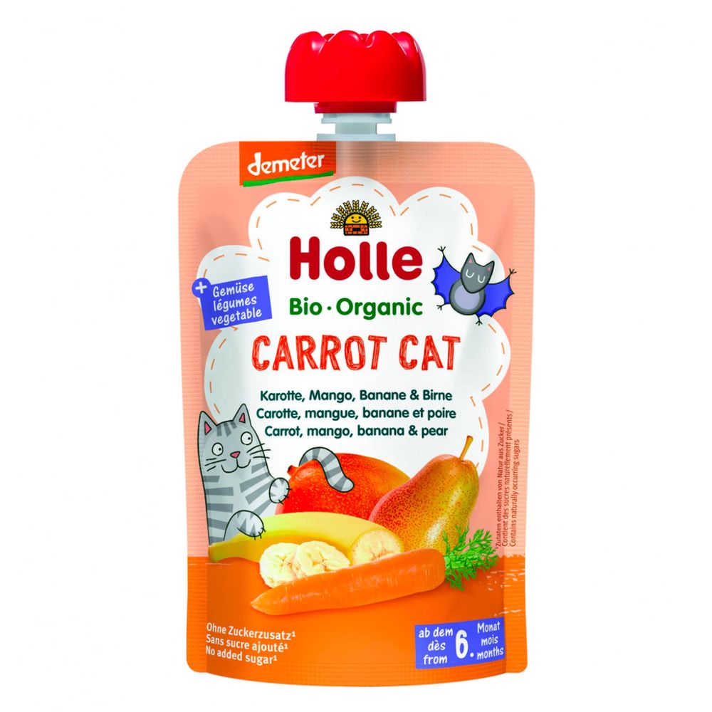 Organic Pouch - Carrot Cat - Carrot, Mango, Banana & Pear (from 6 months)