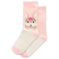 Flower Crown Bunny Socks 4-9y