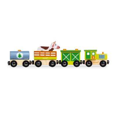 Wooden Magnetic Farm Train