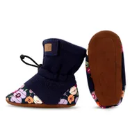 Flowers Stay-Put Booties 3-24m