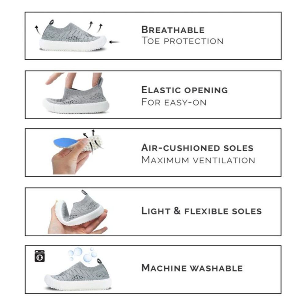 Grey Knit Shoes Sizes