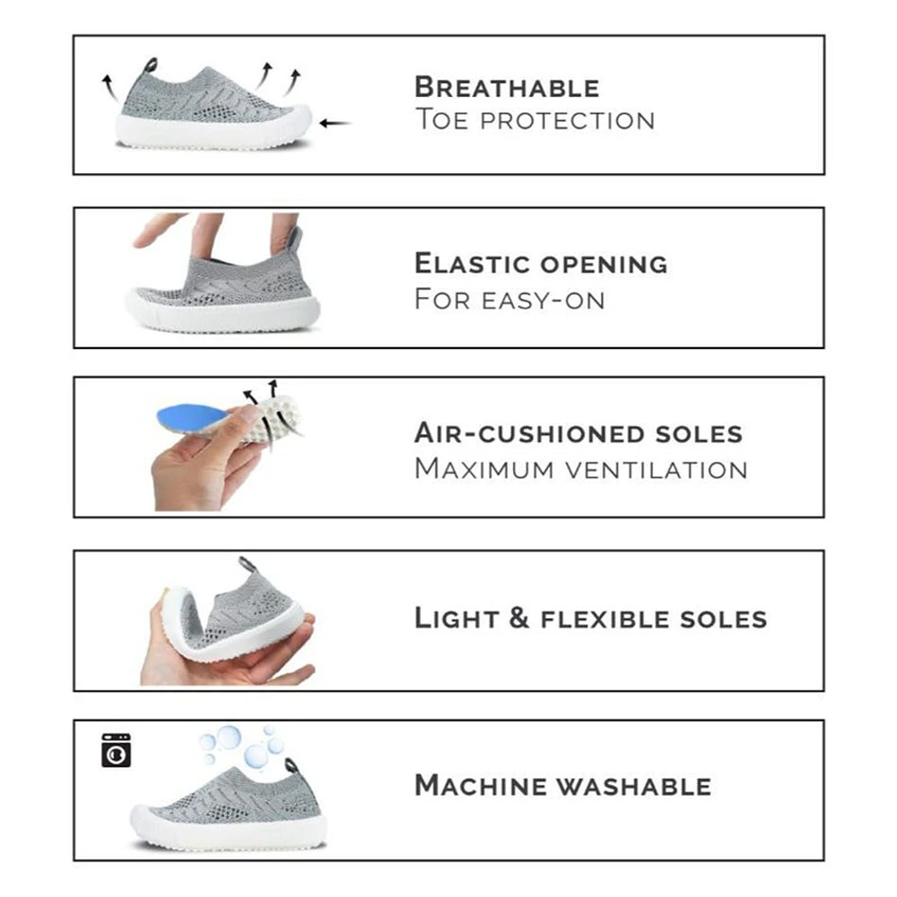 Soulier Tricot Gris Pointures 9-12