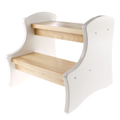Double-up Step Stool - White Natural