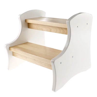 Marche-pied en Bois - Blanc Naturel