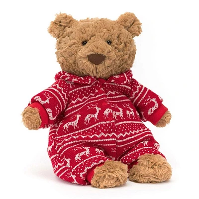 Bartholomew Bear Winter Pyjamas 8"