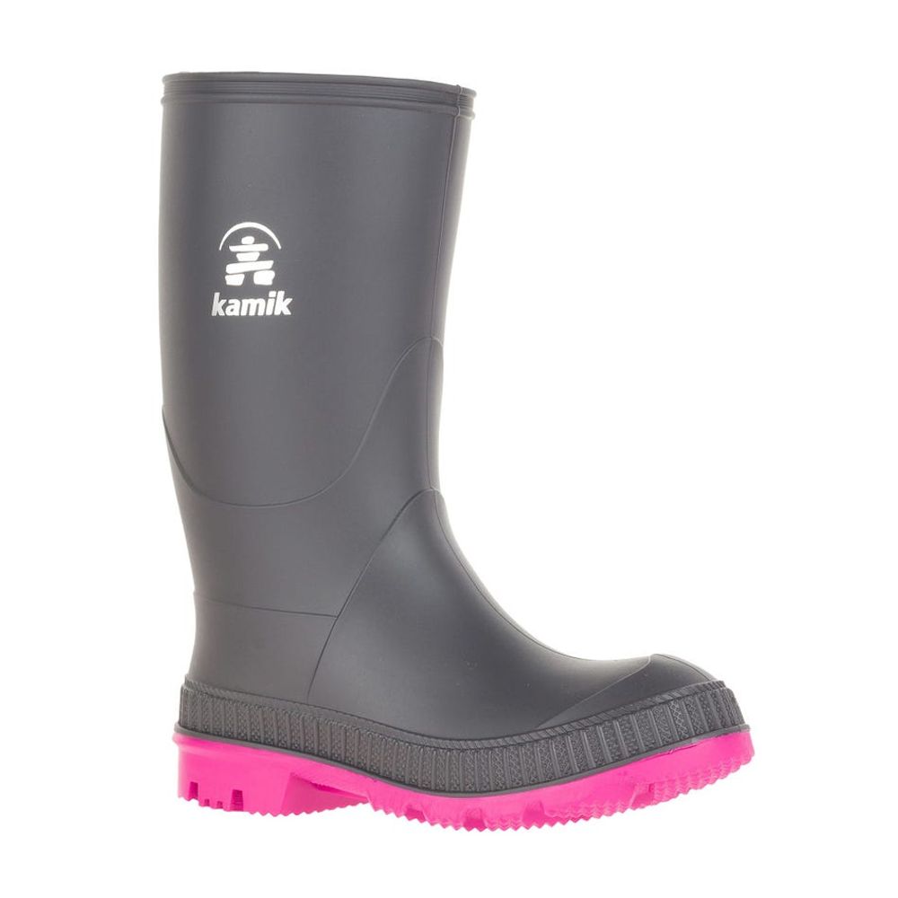 Stomp Rainboots Charcoal Magenta