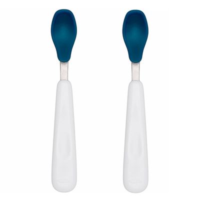 OXO Tot Feeding Spoon Set With Soft Silicone - Navy