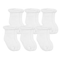 Terry Sock 6Pack Newborn - White