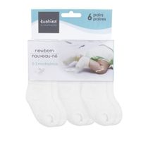 Terry Sock 6Pack Newborn - White