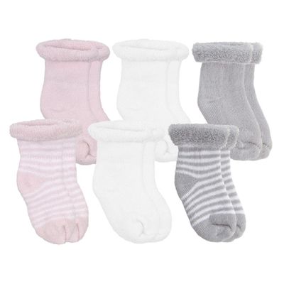 Terry Socks 6Pack Newborn