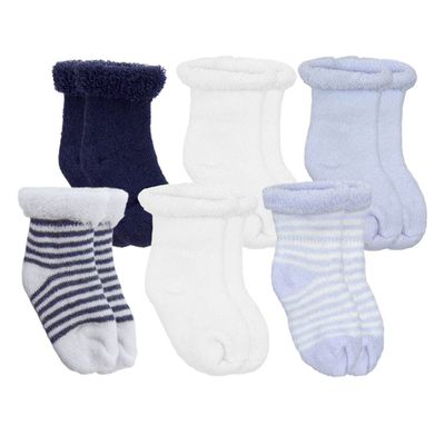 Terry Socks 6Pack Newborn