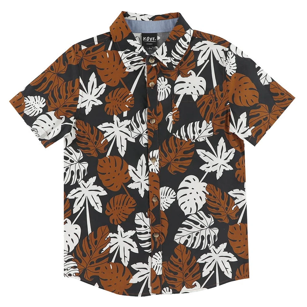 Vacations Leaves Print Shirt