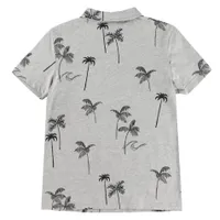 Vacations Palm Print Polo 7-14y