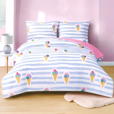 Pompom Ice Cream Twin Comforter Set