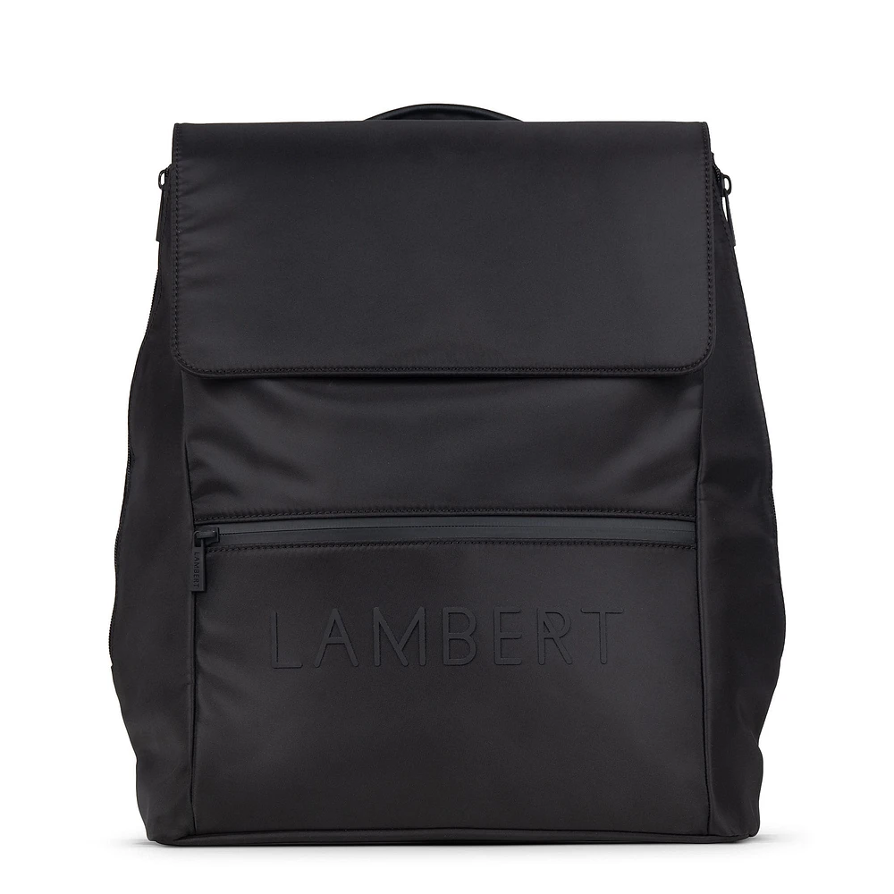 Morgan Expandable Recycled Nylon Backpack - Black