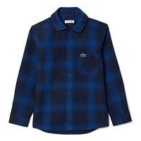 Plaid Navy Shirt 4-8y