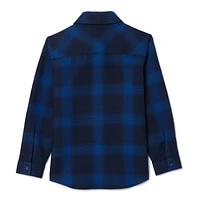 Plaid Navy Shirt 4-8y