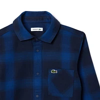 Plaid Navy Shirt 4-8y