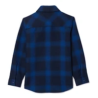 Plaid Navy Shirt 10-16y