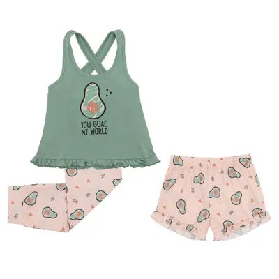 Avocados 3 Pieces Pajamas Set 2-6y