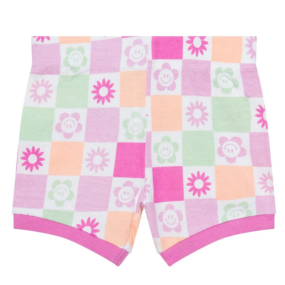 Pyjama 3 Pièces Fleurs 2-14ans