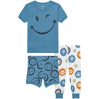 Smiley 3 Pieces Pajamas 2-14y