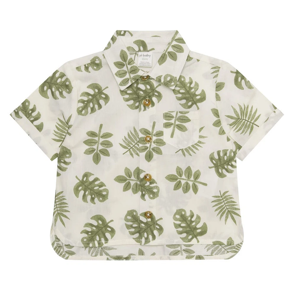 Ensemble Short 3 Pièces Feuilles 3-24mois