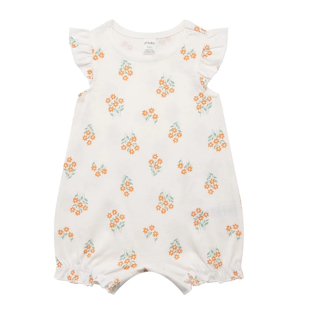 Barboteuse pqt3 Fleurs 3-24mois
