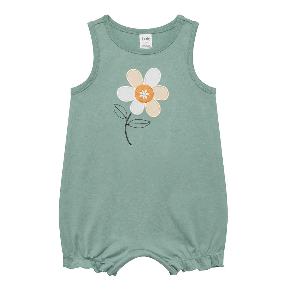 Barboteuse pqt3 Fleurs 3-24mois