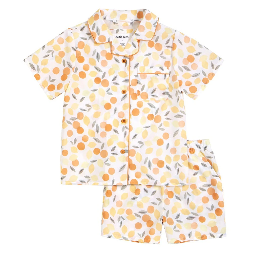 Pyjama Court Citrons 2-6ans