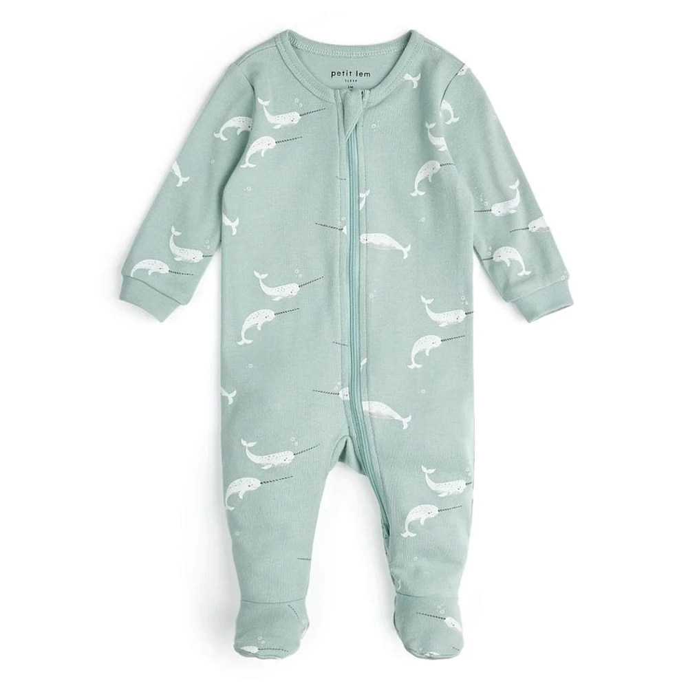 Narwhale print Sleeper 0-24m