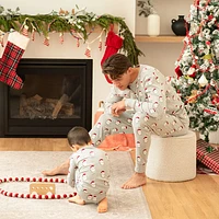 Santa Print Pajama Set 2-7y