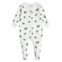 Wreaths Print Sleeper 0-24m