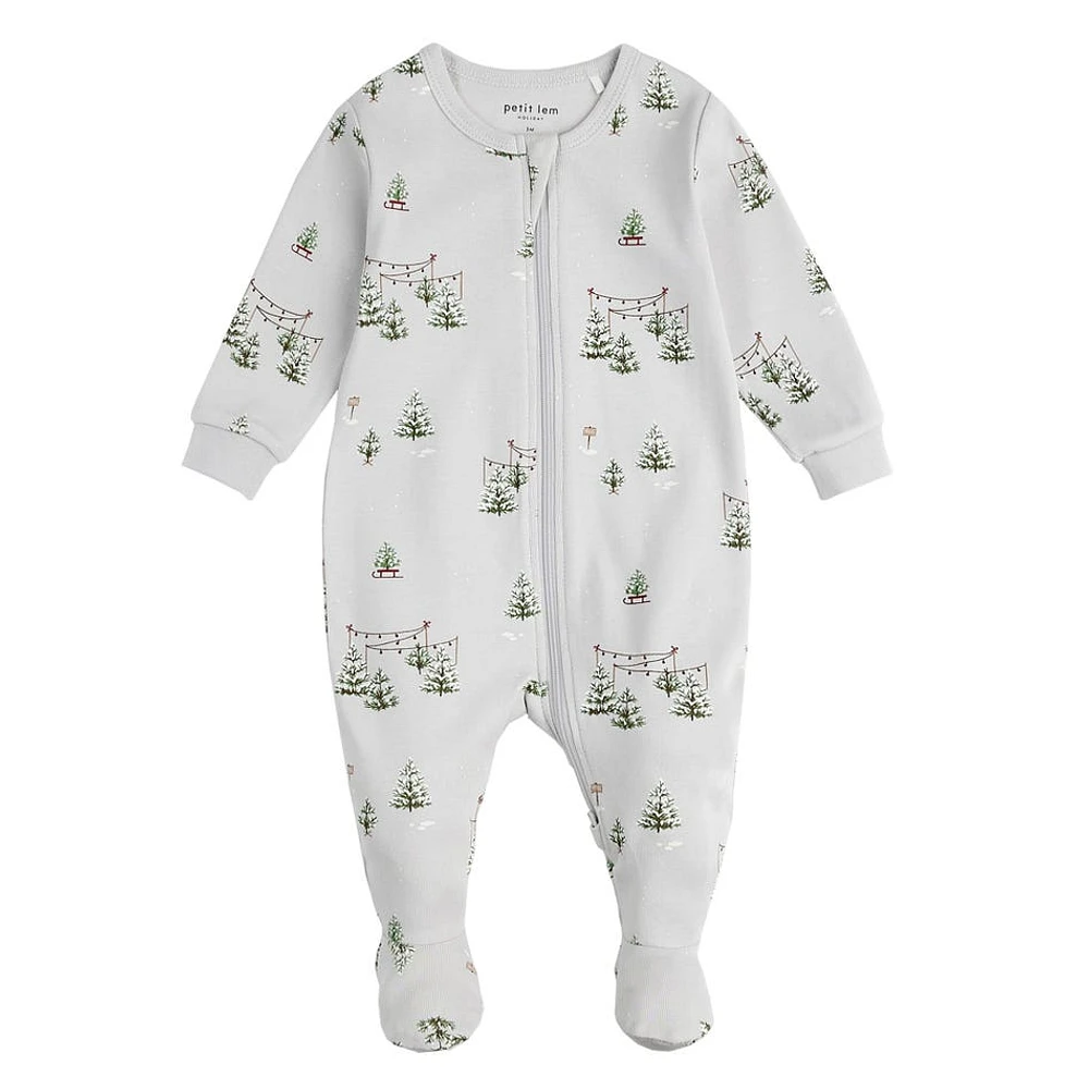 Tree Farm Print Sleeper 0-24m