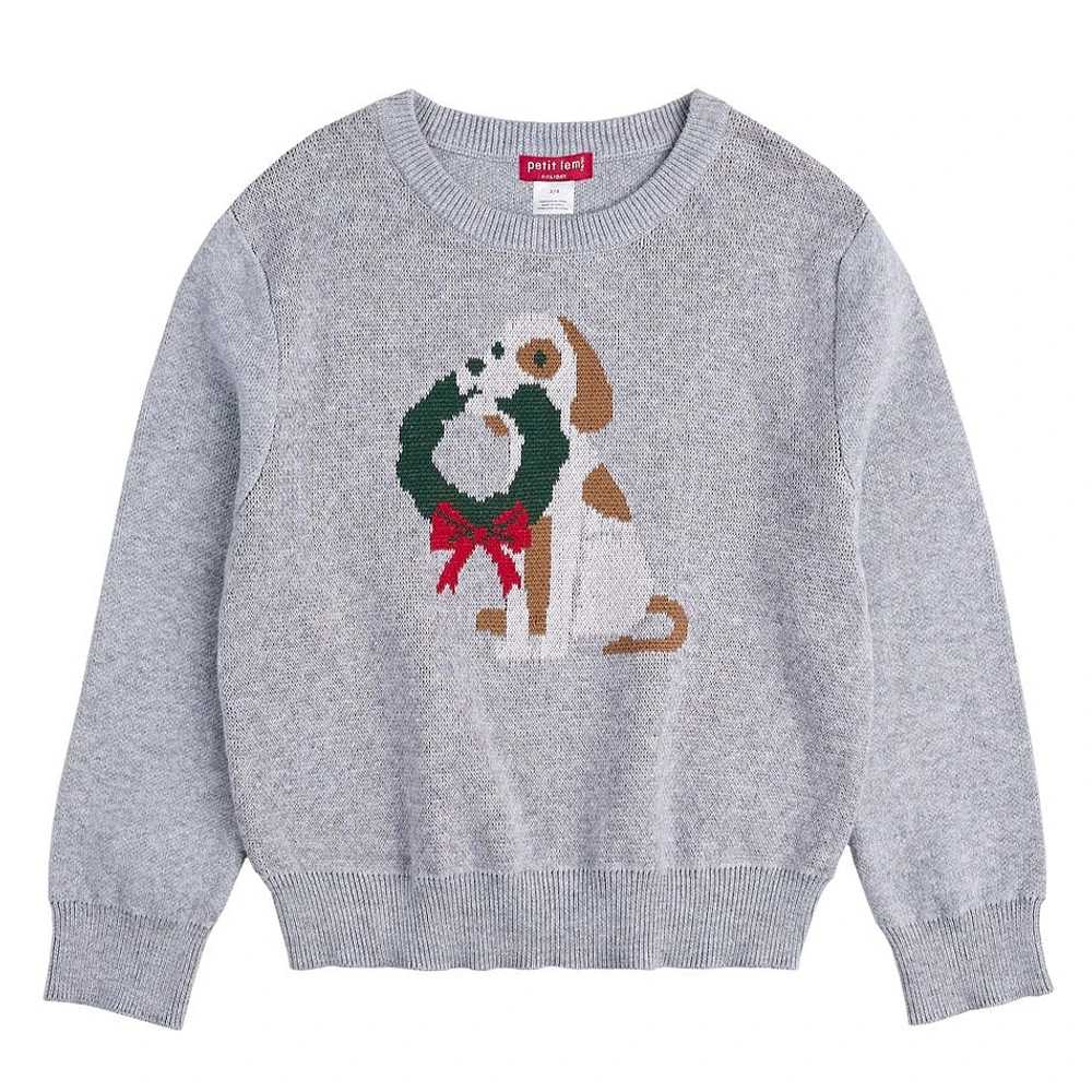 Wreath Knit Sweater 2-8y