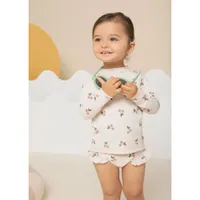 Cherries L/S 2 Pieces Swimsuit 2-6y