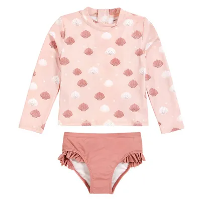 Seasshells Long Sleeves 2 Pieces Swimsuit