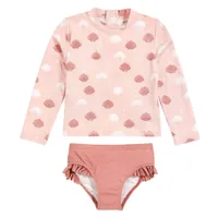 Seasshells Long Sleeves 2 Pieces Swimsuit