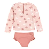 Seasshells Long Sleeves 2 Pieces Swimsuit