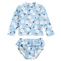 Daisies 2 Pieces Long Sleeves Swim Diaper UV Set 6-24m