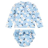 Daisies 2 Pieces Long Sleeves Swim Diaper UV Set 6-24m